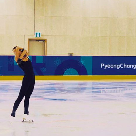 nicole schott on the ice getting ready for pyeongchang2018 source if nicole_schott