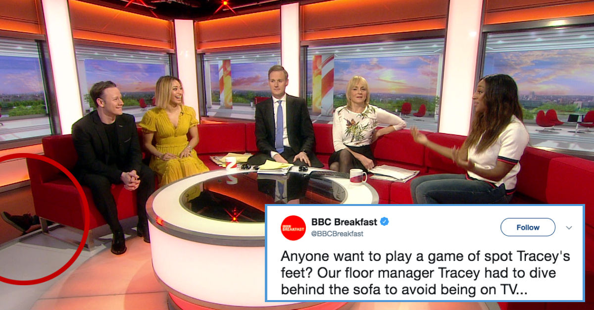 bbc breakfast crew member caught on camera
