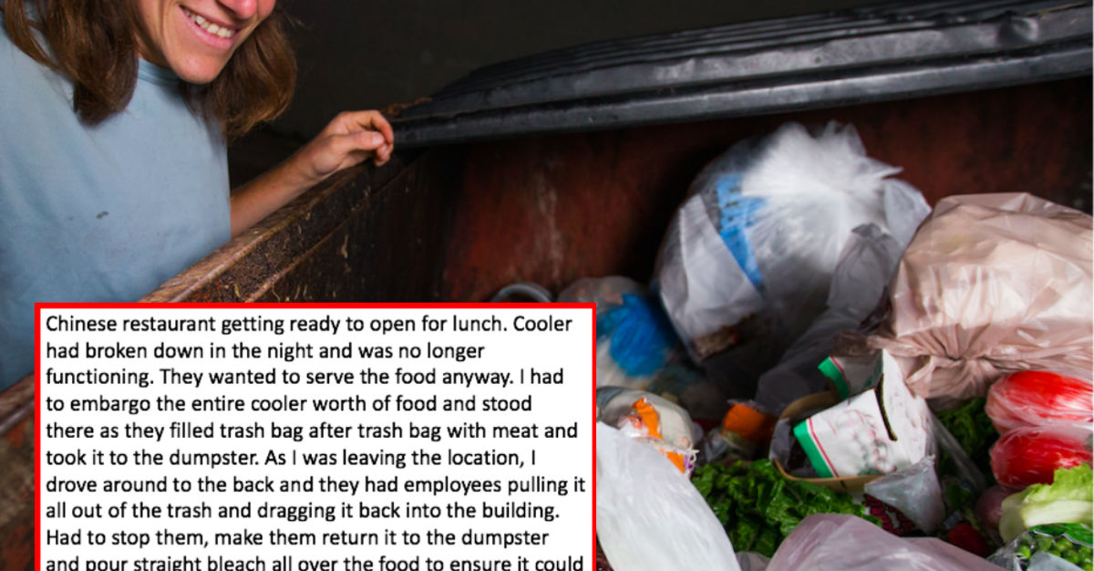dumpster diving food