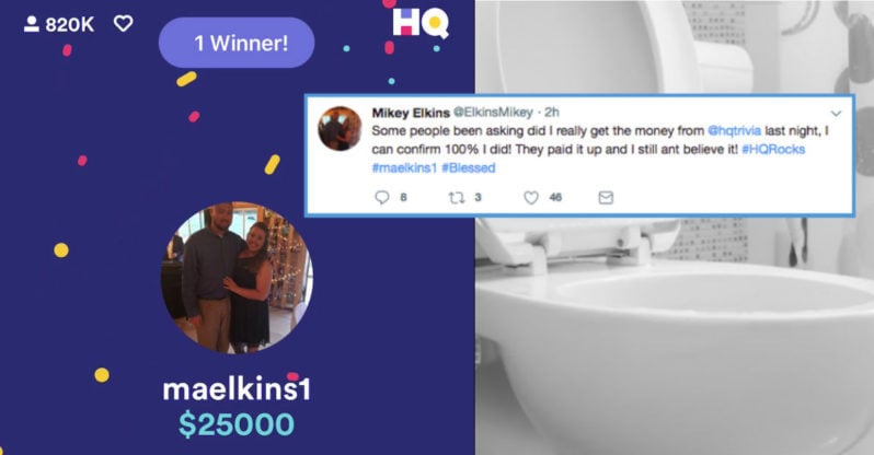 HQ Trivia Jackpot Winner Admits He Won While “Doing His Business”
