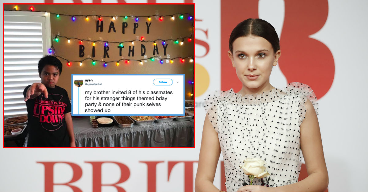 millie bobby brown stranger things birthday party